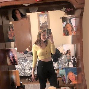 Yellow Crop Top size small